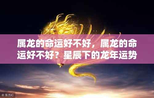 星辰下的龙年运势解析,属龙人的命运究竟如何?