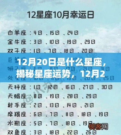 揭秘星座运势,12月20日的星座运势展望