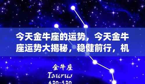 金牛座的今日运势揭秘,稳健前行,机遇与挑战并存