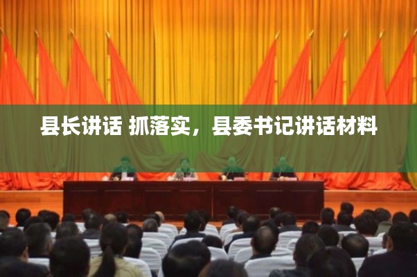 县长讲话 抓落实,县委书记讲话材料