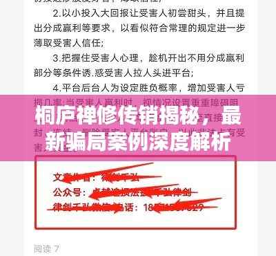 桐庐禅修传销揭秘,最新骗局案例深度解析