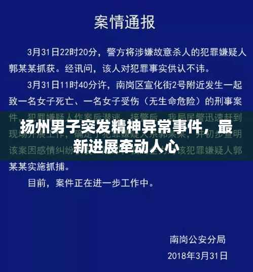 扬州男子突发精神异常事件,最新进展牵动人心