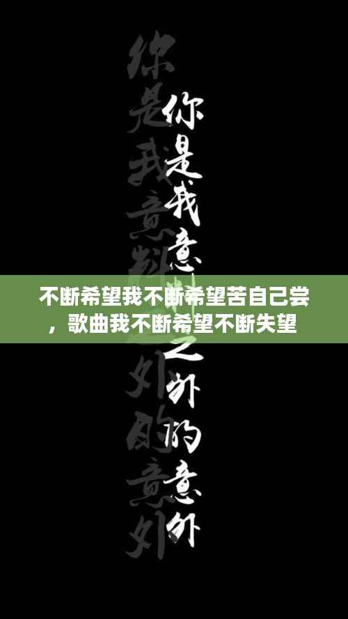 不断希望我不断希望苦自己尝,歌曲我不断希望不断失望