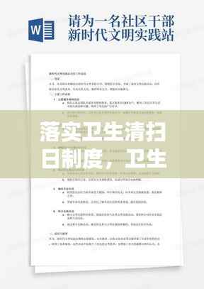 落实卫生清扫日制度,卫生清扫活动内容