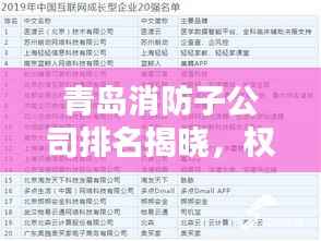 青岛消防子公司排名揭晓,权威榜单,引领安全先锋!